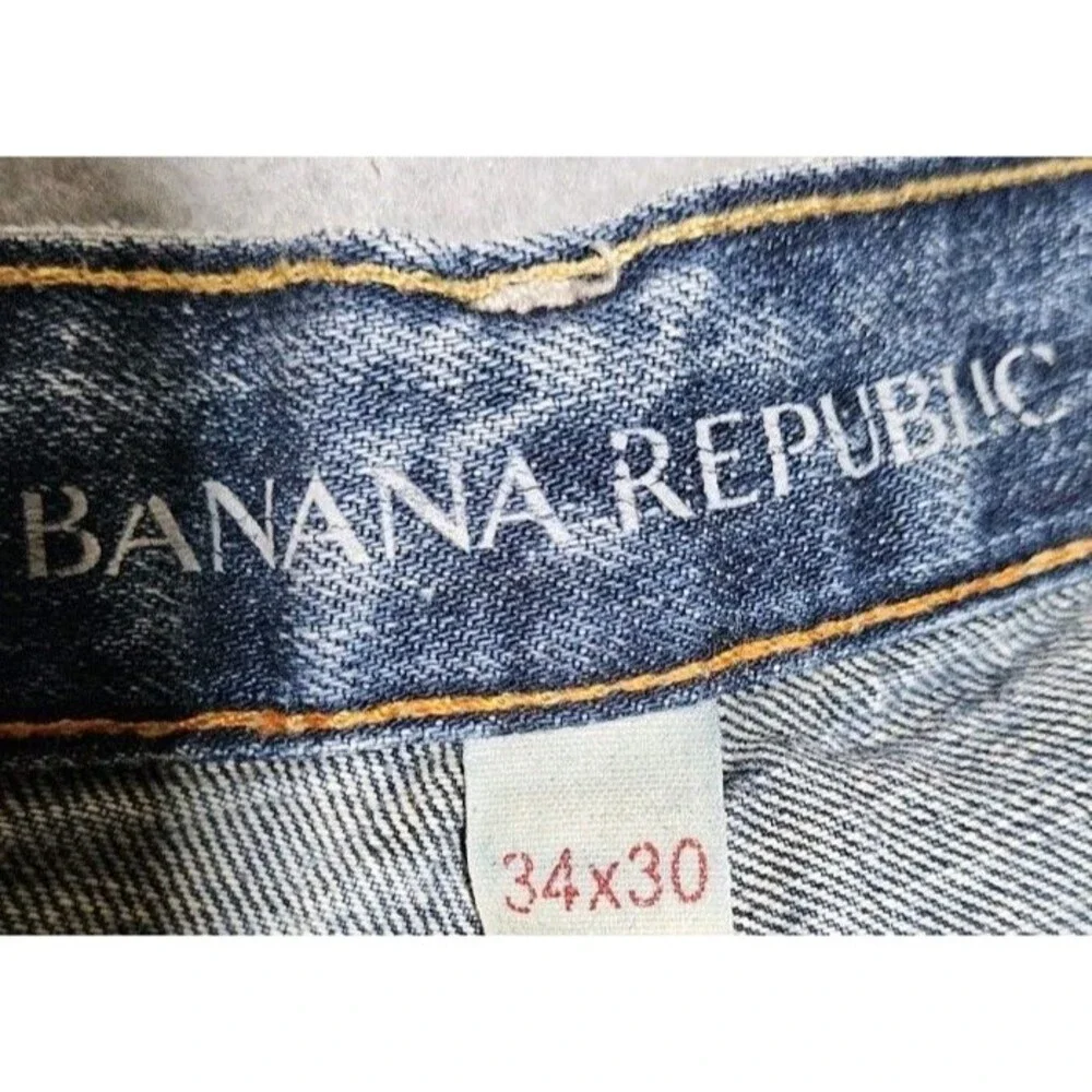 Banana Republic Men’s Blue Jeans 34x30 100% Cotton Straight Leg Denim